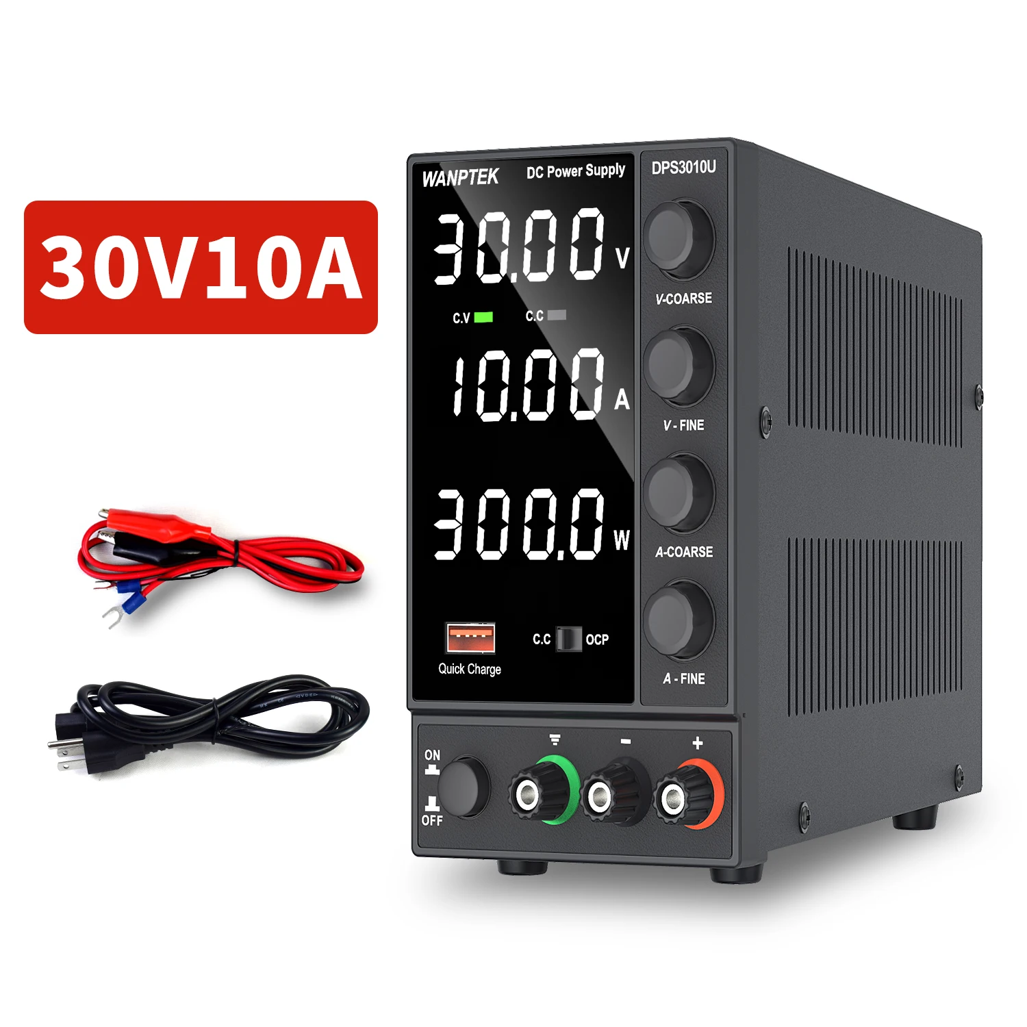 DPS3010U Desktop Power Supply High Precision Switching Dc Power Supply 30v / 10a 300w Single Output 50/60 Hz 0-30V 1.6KG