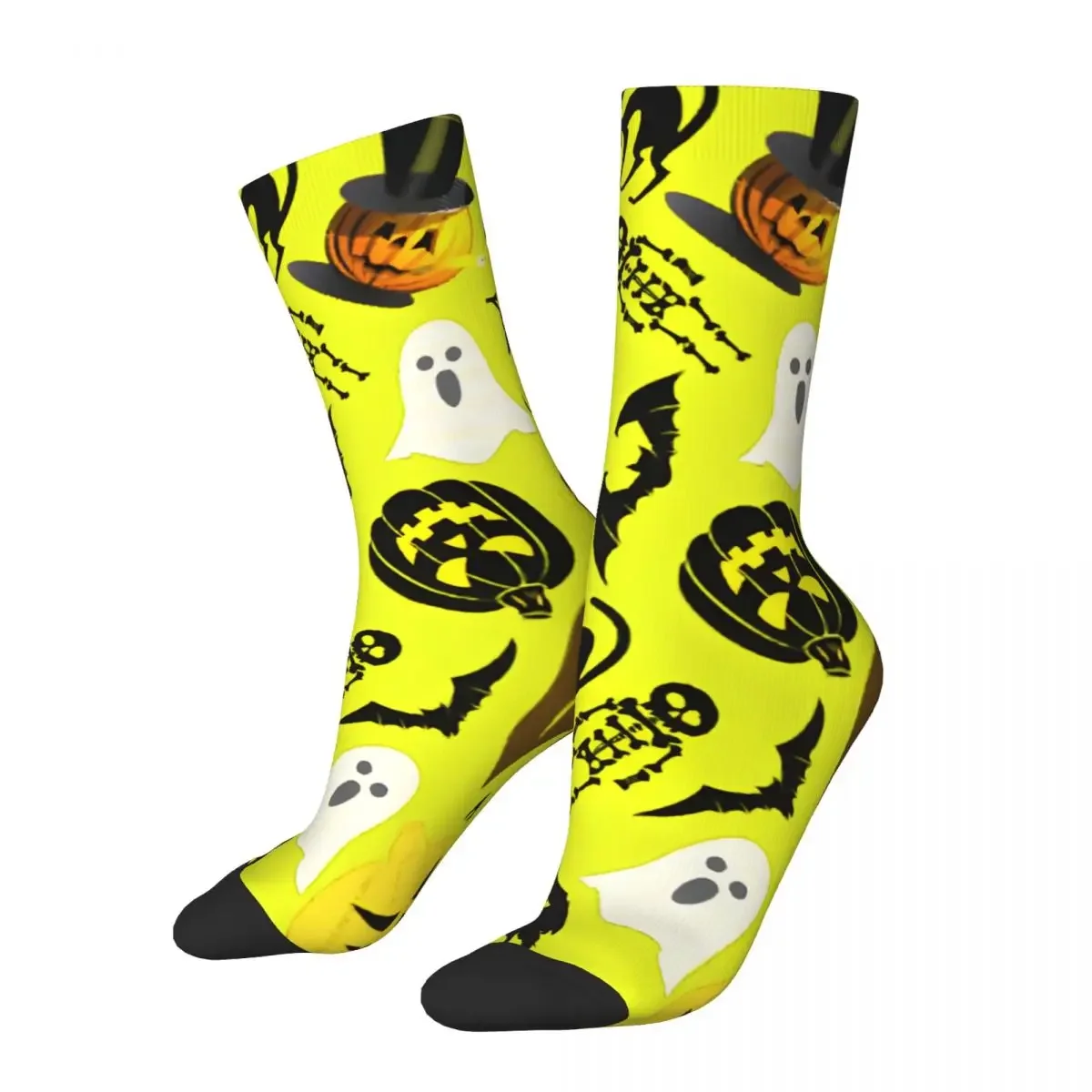 

Crazy compression Pattern Happy Fun Halloween Pumpkin N3 Sock for Men Vintage Quality Pattern Crew Sock Casual