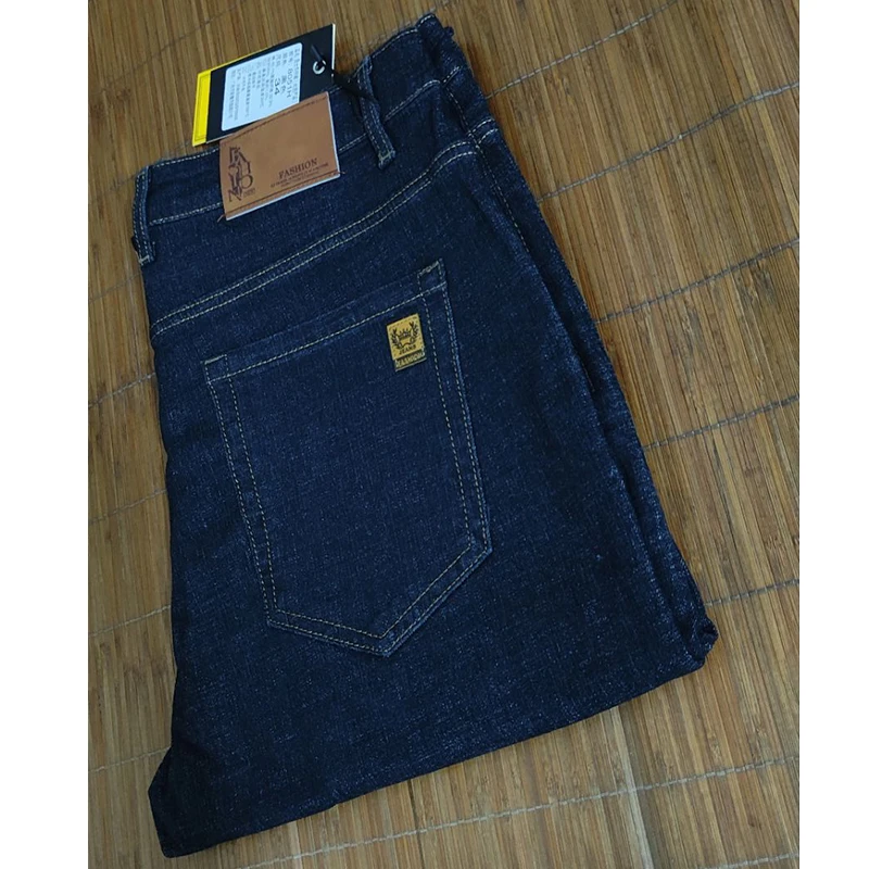 سراويل جينز مطاطية بقصة ضيقة للرجال ، جينز أزرق ، أسود ، طراز كلاسيكي ، أزياء العمل ، سراويل غير رسمية ، علامة تجارية للذكور ، أزياء #3