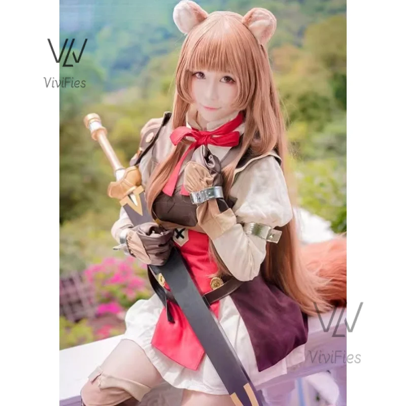 Anime Tate No Nariagari Raphtalia Cosplay Costumes Raphtalia Costume For Women Cosplay Yuusha No Costume Full Sets Sock glove