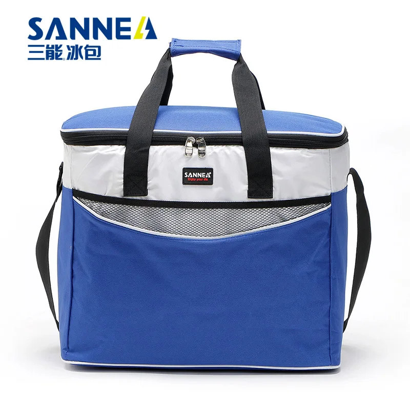 

SANNE New 34L Large Capacity Insulated Lunch Bag Oxford Cloth Cooler Bag Containe Family Outdoor Picnic Portable Lunch Box