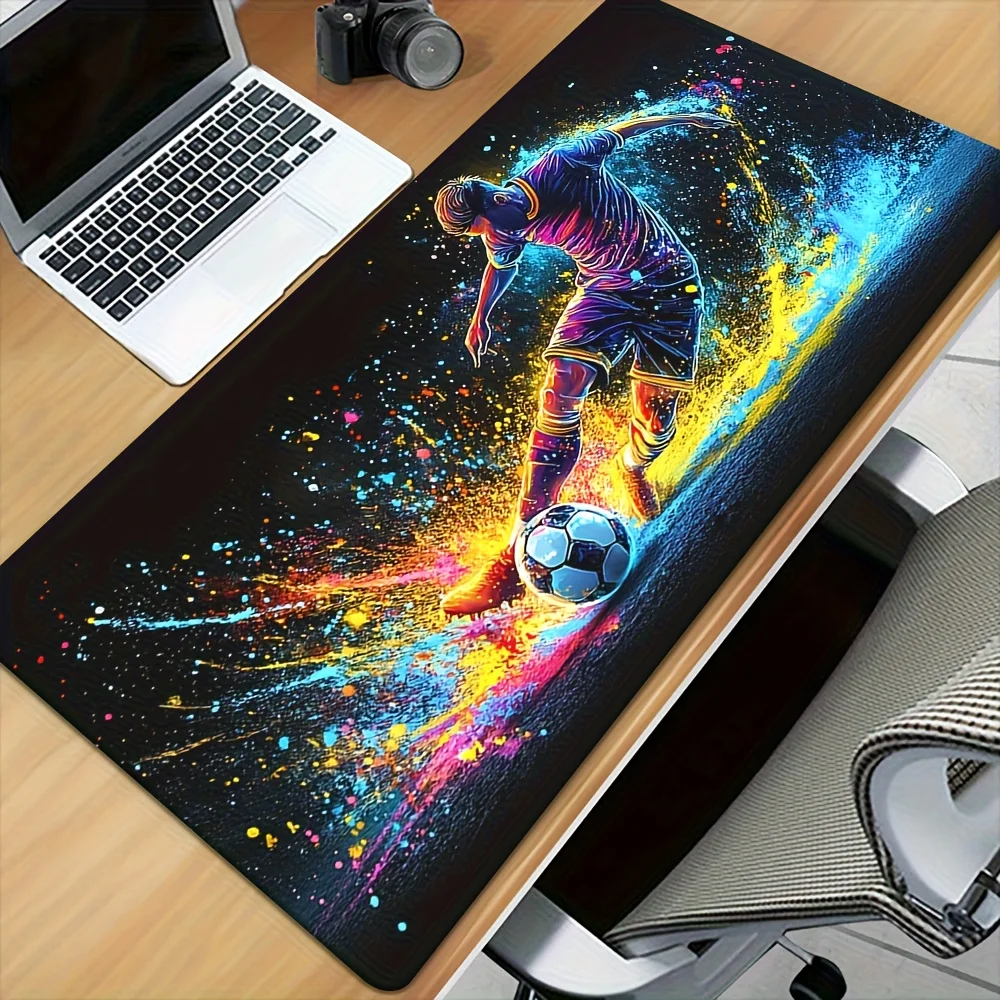 

Colorful Kicking Ball Design Mouse Pad Large Rubber Anti-slip PC Desk Accessories Mousepad for Office & Gamer Keyboard Decor Mat