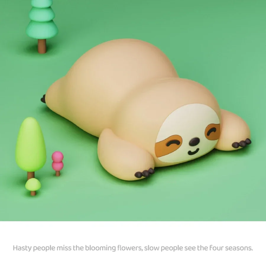 لطيف الحيوان شكل ضوء الليل لينة سيليكون ضوء مصباح رأس السرير لغرفة النوم هدايا عيد ميلاد الاطفال الباندا الكلب بطة الكسل الفيل