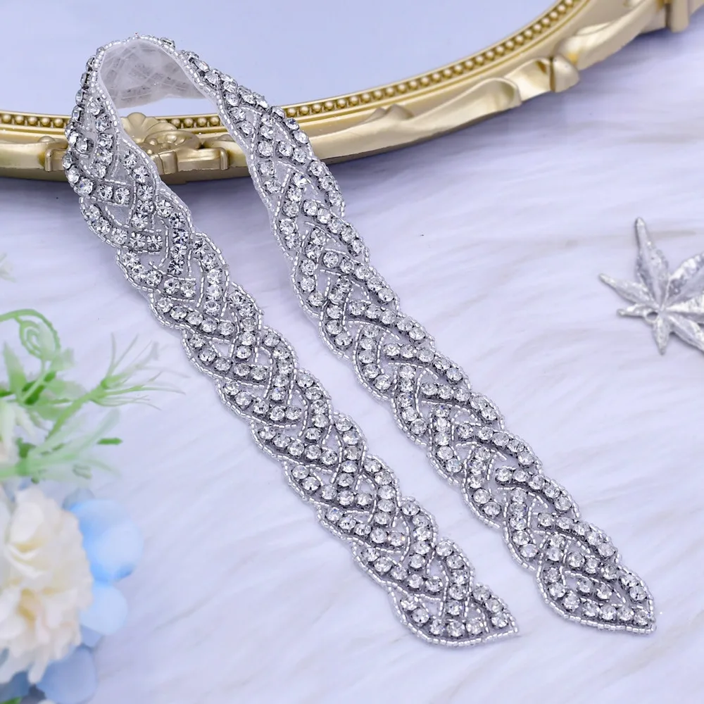 TRIXY-Cinturón de novia con diamantes de imitación dorados brillantes, cinturón para vestido de novia, faja de boda de cristal, accesorios para vestido de novia, S161-G