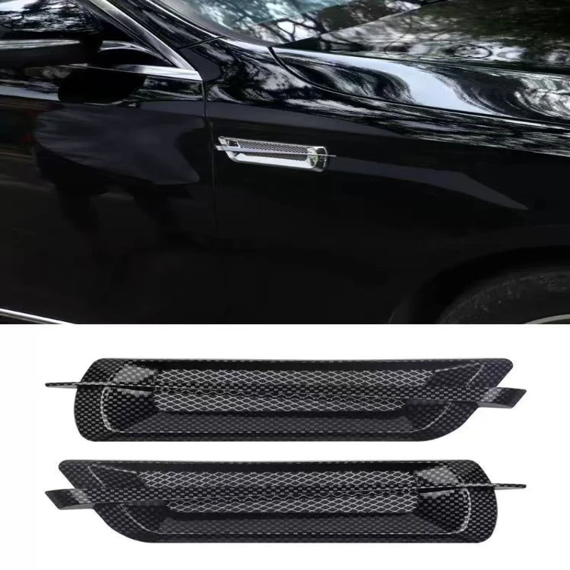 Car Side Air Flow Vent for Fender Hole Cover Intake Grille Duct Decoration ABS Plastic Sticker Car Accessories Exterior 2PCS