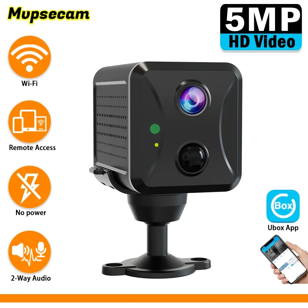 

WIFI Mini Camera 5MP Built in Battery IP Video Record IR Night Vision Human Detection Surveillance Security CCTV Micro Camcorder