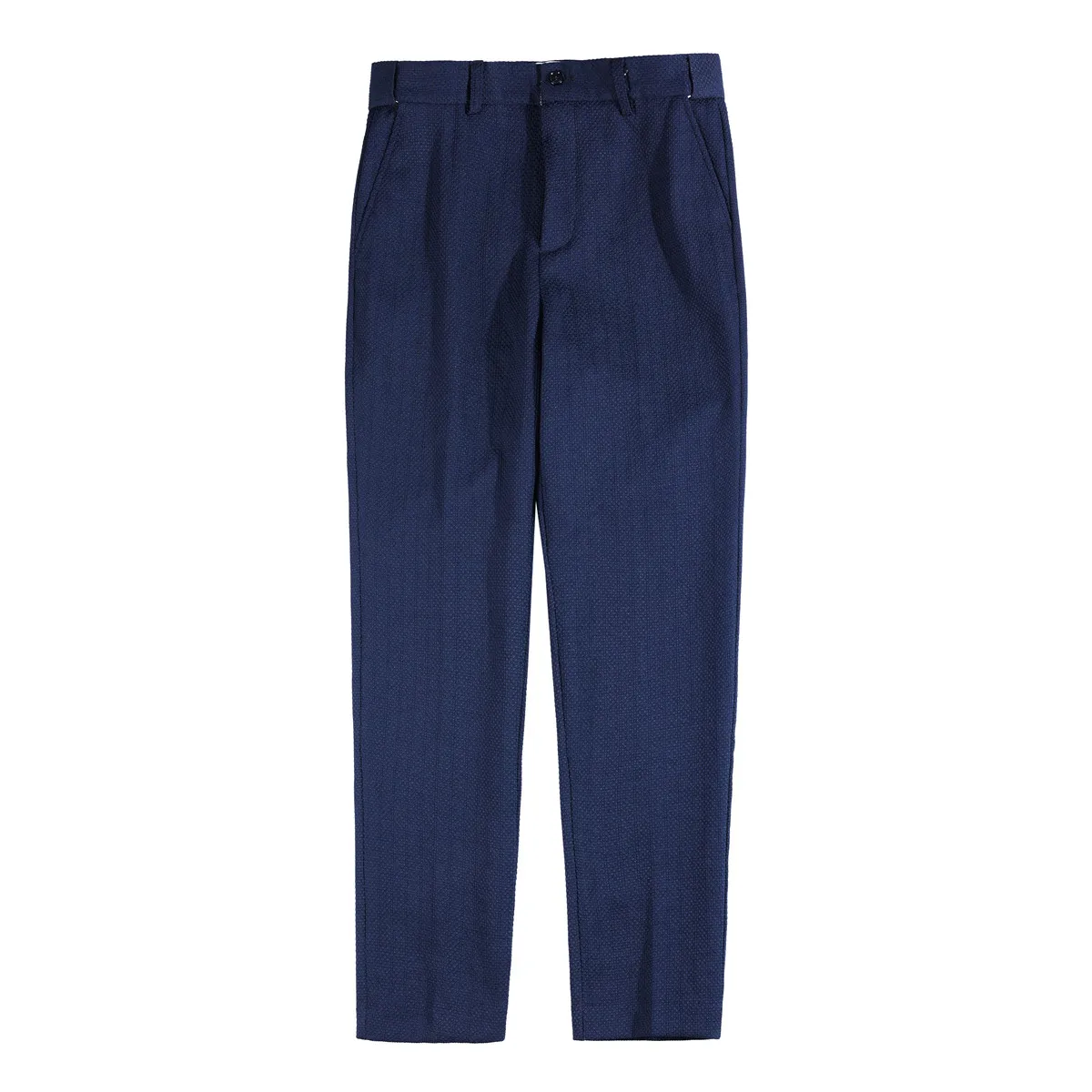 2025 ฤดูใบไม้ผลิฤดูร้อนใหม่ผู้ชายบางลายสบายๆกางเกงแฟชั่น SLIM FIT สีทึบสํานักงานธุรกิจอย่างเป็นทางการสังคมชุดกางเกง