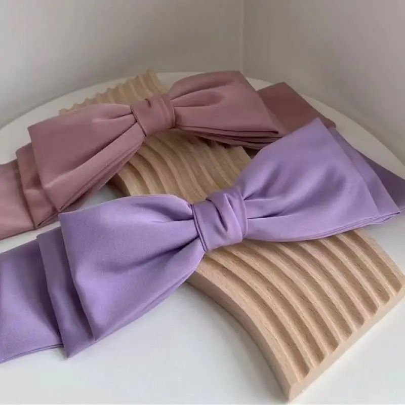 New Fashion Satin Girls Sweet Big Bow Hairpins Popular Hair Clip Women Sweet Three-Layer Bow Hair Clip Hair Accessories