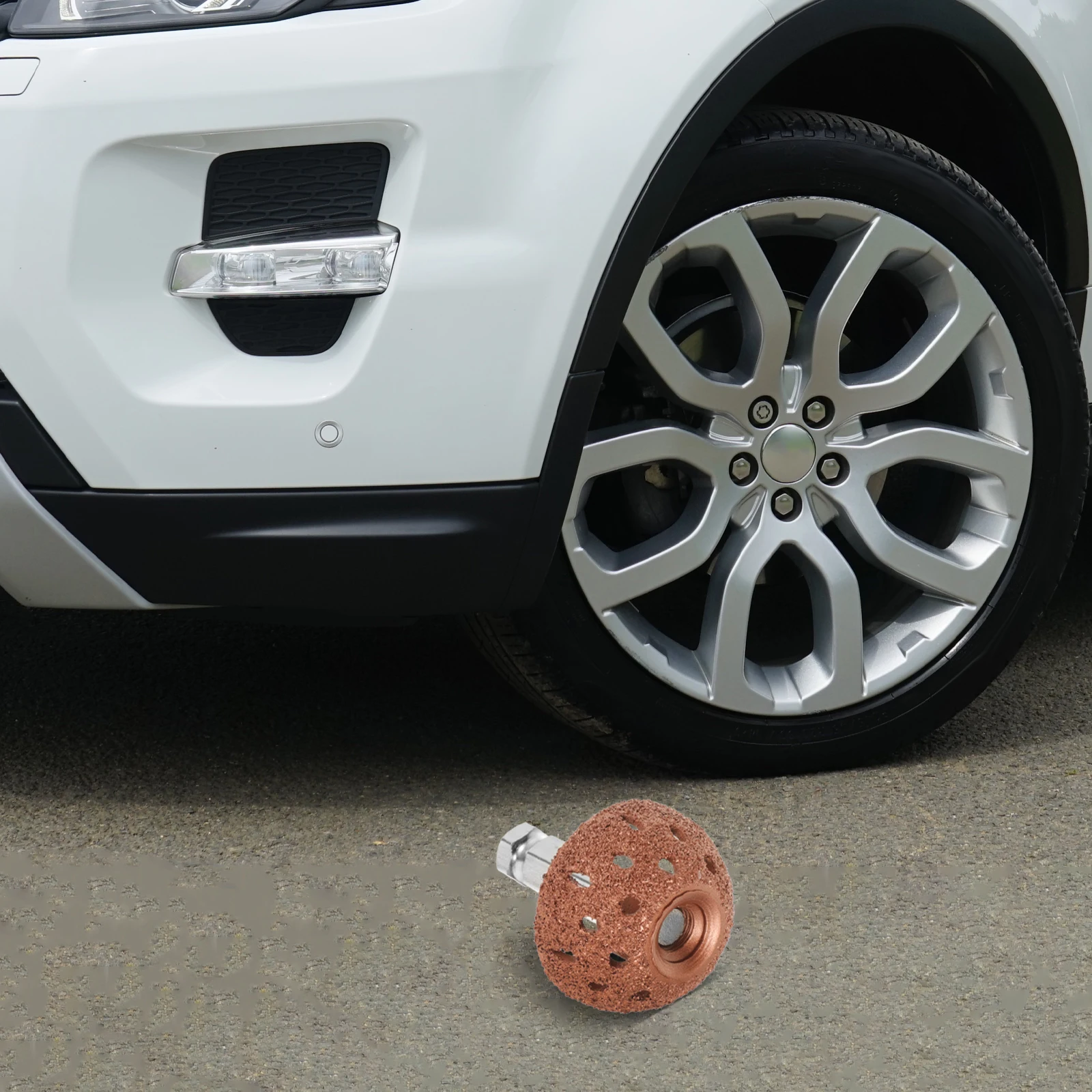 1 jeu de roues de polissage de pneus avec tige de liaison, tête de meulage de bol robuste pour une réparation rapide des pneus et des outils d'entretien de voiture