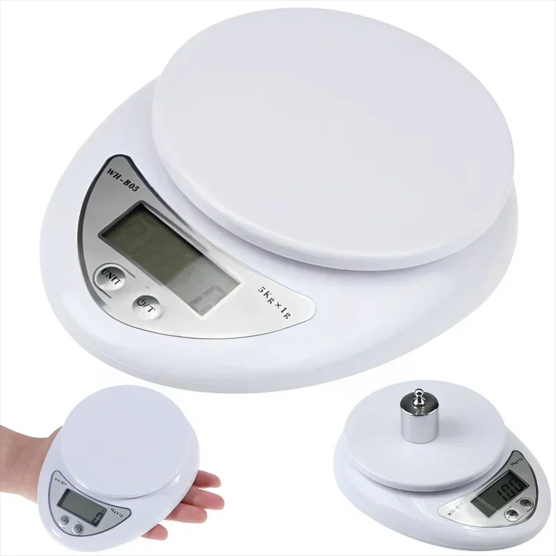 5kg 1g Digital Scale Portable LCD Electronic Scales With Bowl Home Kitchen Food Balance Measuring Weight Scale Baking Tools