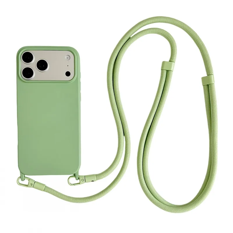Offizielle Lanyard-Hülle für iPhone 17 Pro Max 14 12 11 13 15 16 Plus 17 Air Shockproof Candy Crossbody Neck Cord Strap Soft Cover – Detail 9