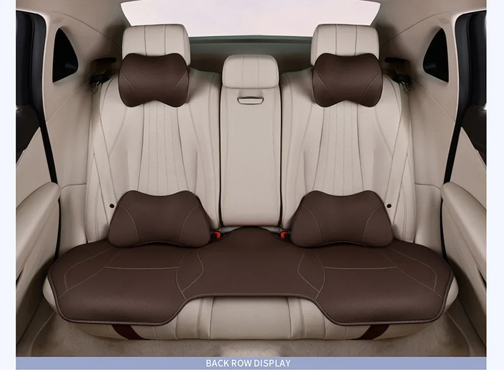 Autositzkissen aus Nappaleder, atmungsaktiver Autositzbezug, Sitzset, Nackenkissen für Mercedes-Benz, BMW, Audi, VW, Toyota, Ford, Hyundai usw. – Detail 34