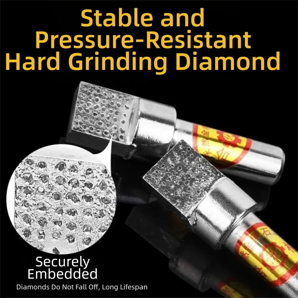 Nuovo comò con mola a testa quadrata, gambo da 10 mm, pietra rivestita di diamante, penna da comò, disco abrasivo, centratura