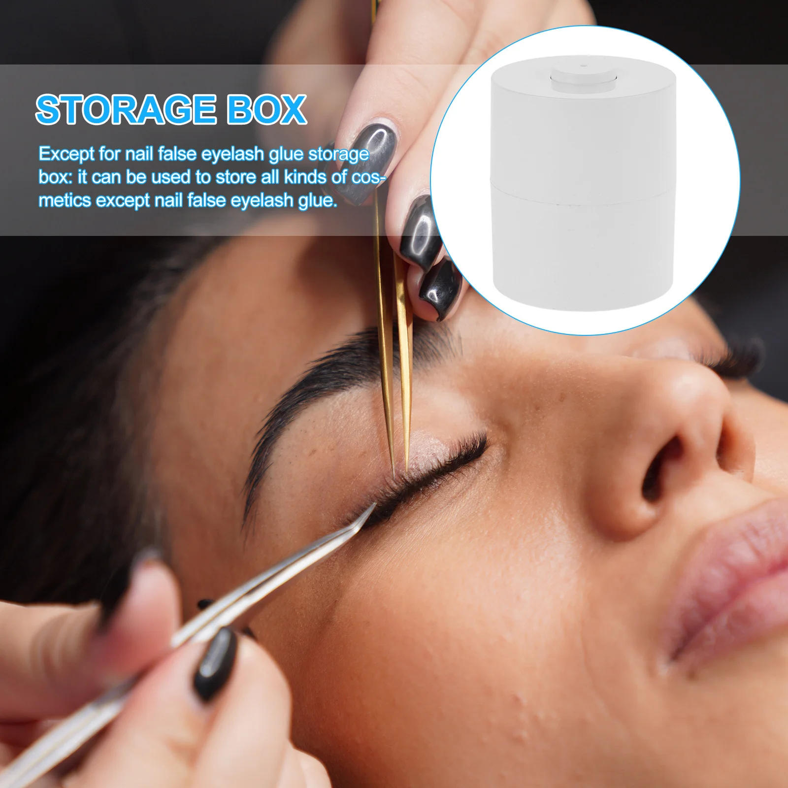 Vorratsglas für Wimpernkleber, langlebig, leicht, Organizer für Wimpernverlängerung, Behälter, Halter, Vorratsdosen, Behälter für Wimpernverlängerungen