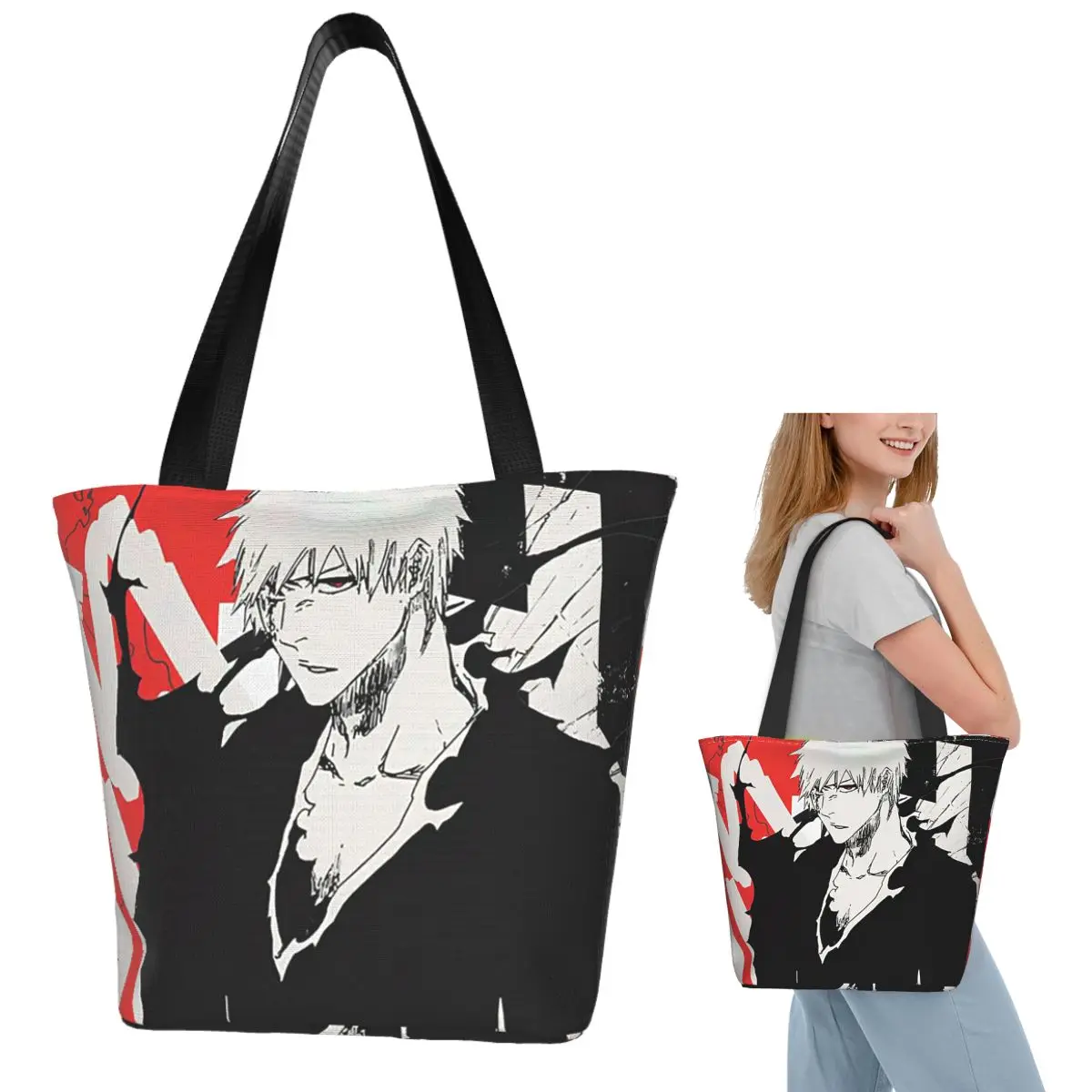 ichigo-kurosaki-anime-lixivia-sacola-de-compras-lona-grande-capacidade-sacos-de-ombro-shopper-bolsa-de-compras-para-mulher