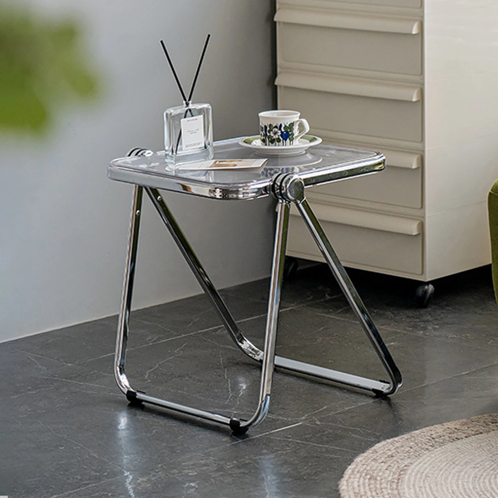Folding Tray Table Small Space Compact Sturdy Anti Slip Versatile Tiny Desk for Bedroom Living Room Dormitory Home Apartment image 3