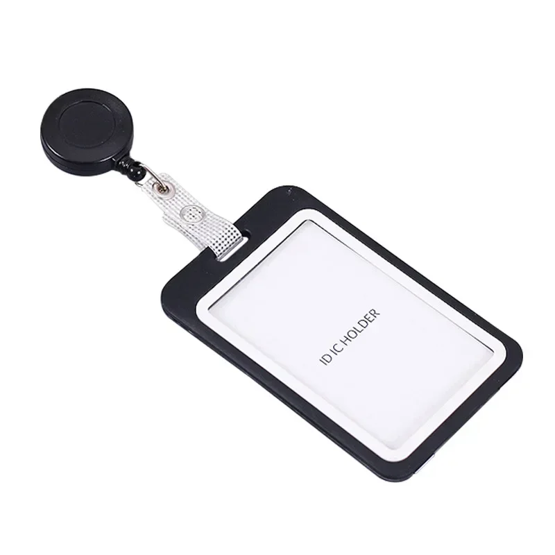 Working Permit Case Badge Holder Lanyard Clip Exhibition ID Tag Card Cover Sleeve Badge Reel Retractable for Staff Pass Card