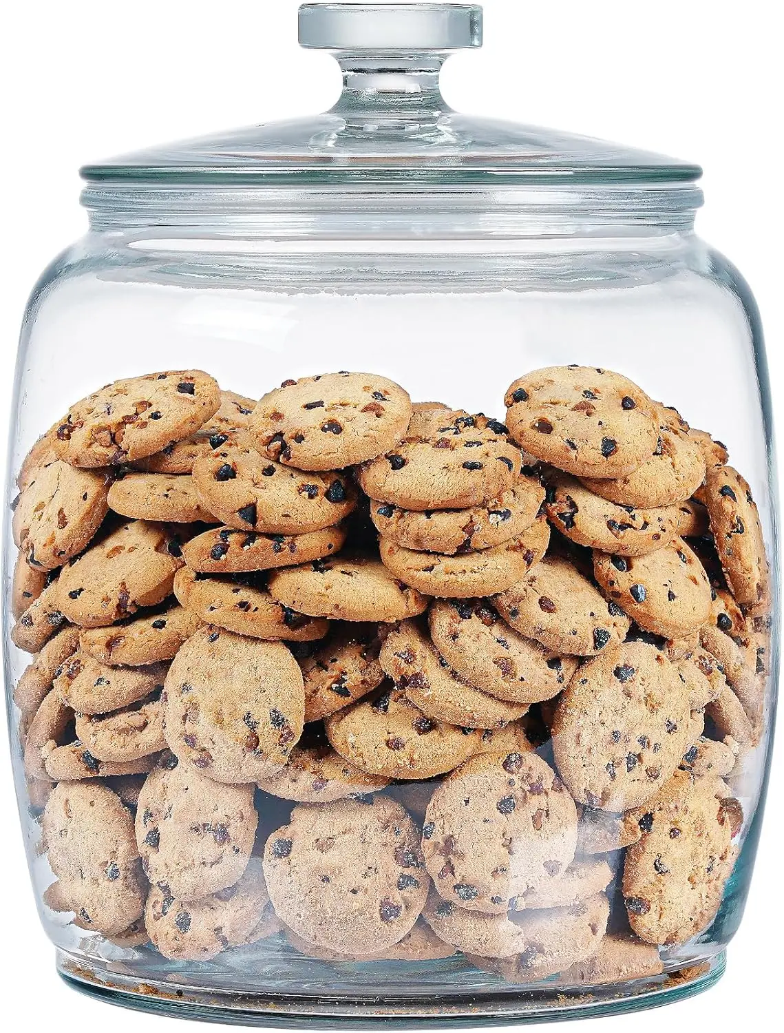 2.5 Gallon Glass Jars with Lids, Large Cookie Jars with Wide Opening, 1 Pack Glass Storage Jars with Lids for Kitchen