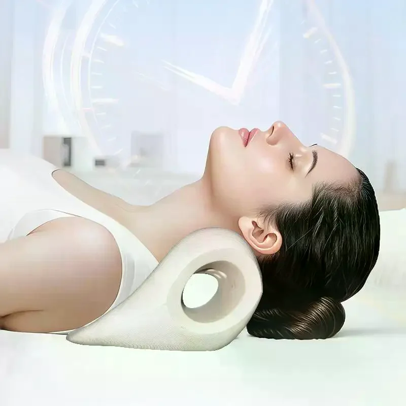 C-Shaped Contour Fatigue Relaxation Neck Shoulder Relaxer Cervical Support Massage Pillow Multi-Purpose Acupressure Design 1Pcs
