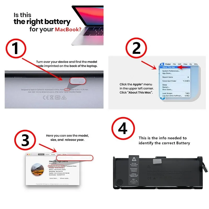 A1309 Battery for Apple Early 2009 Mid 2009 2010 MacBook Pro 17 inch A1297 EMC 2272 A1297 Replacement Batteria with Tools