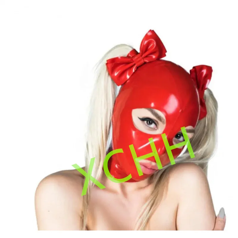 

Резиновая маска-капюшон ручной работы из латекса, черная, с прозрачной задней молнией, сексуальный фетиш-аксессуар для головы, на заказ, для костюма на Хэллоуин или косплея