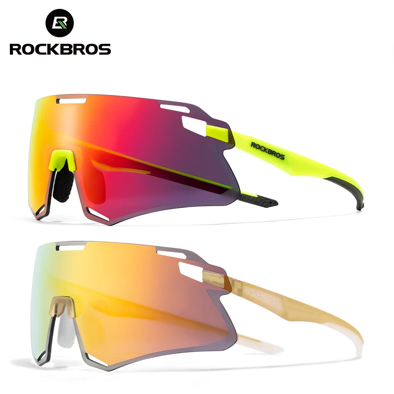 ROCKBROS Cycling Glasses Lightweight Frameless Sunglasses High-Definition Lenses Road Bicycle Protection Goggles Sport Eyewear