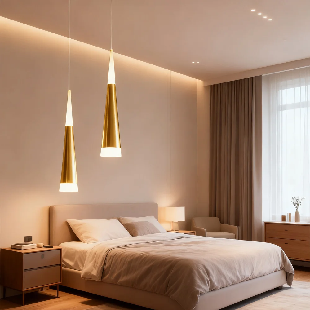 

LED Nordic Pendant Lamp Long Hanging Wire Bedside Living Dining Room Study Chandelier Indoor Home Decor Light Fixture Luster