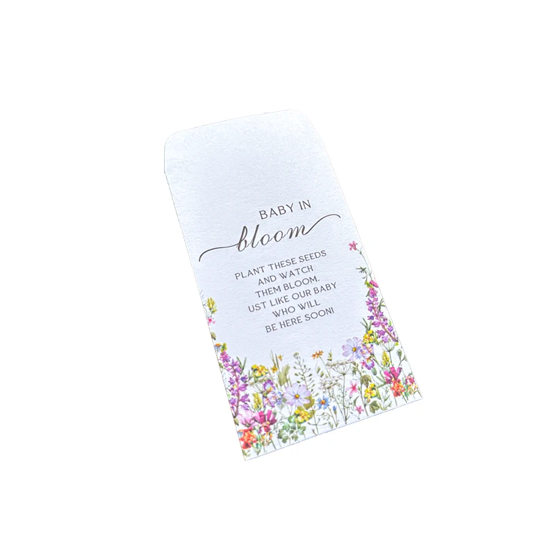 50 Pcs Let Love Grow Seed Packets Wedding Favor for Guests Bulk Envelope Kraft Bag with Window Flower Resealable Seed view 4