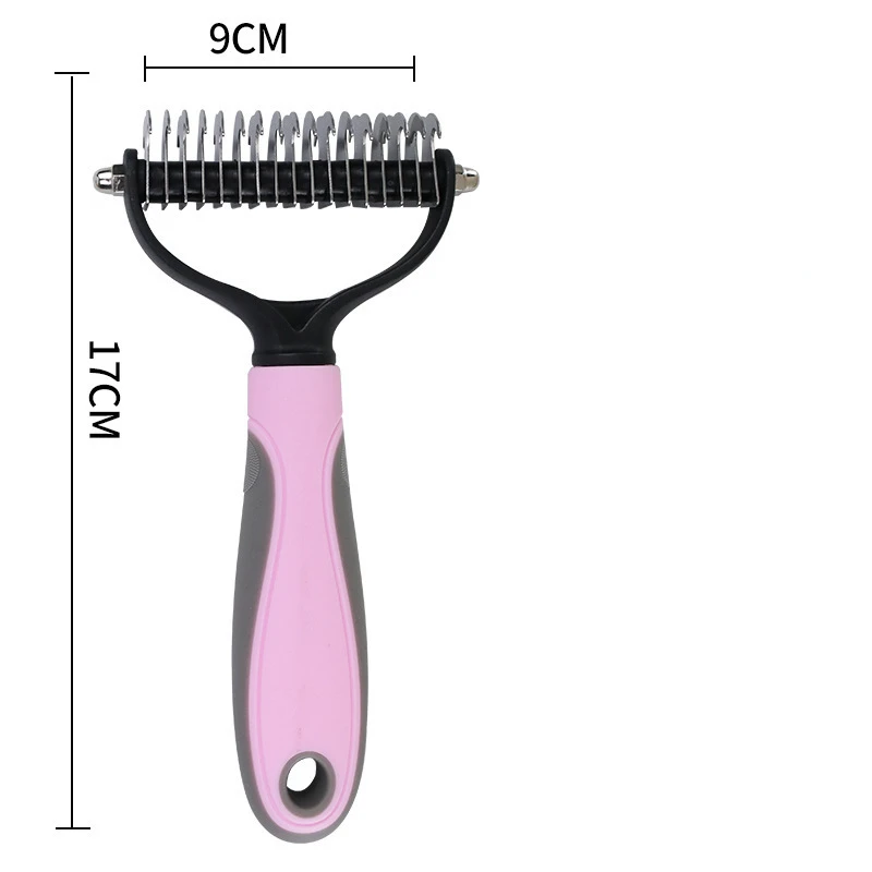 Pets Fur Knot Cutter Dog Grooming Shedding Tools Pet Cat Hair Removal Comb Brush Double sided Pet Products Suppliers