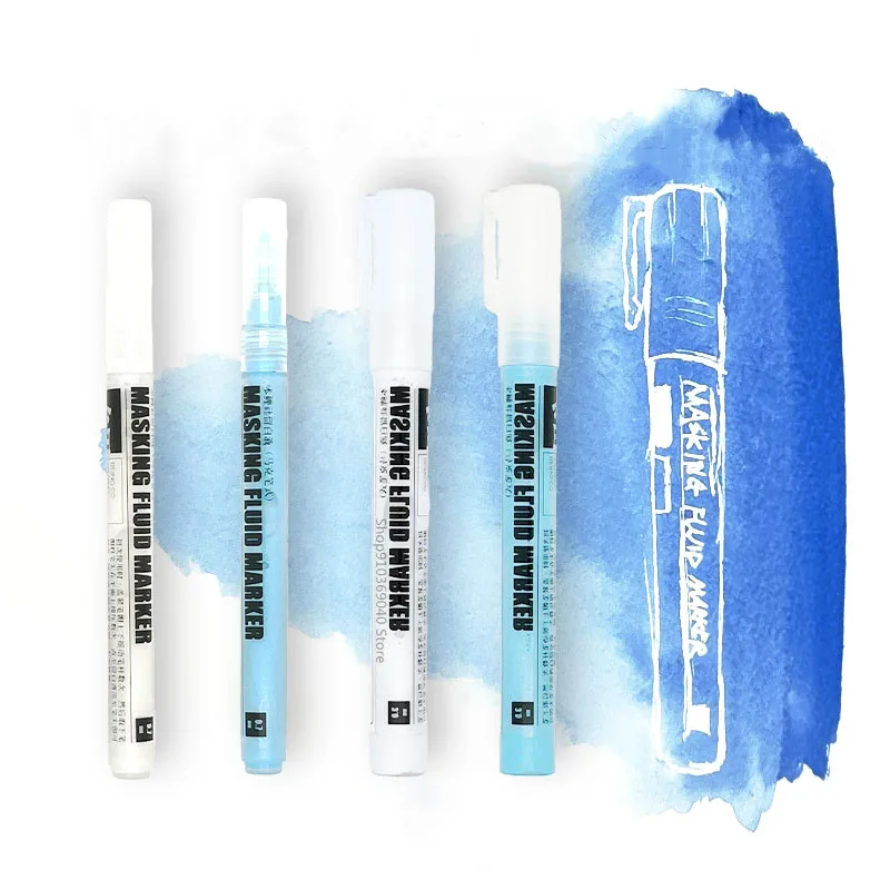 Mark Pen-type Whitening Liquid 0.7/3mm Pen-type Whitening Glue Ultra-fine Quick-drying Watercolor Gouache Painting Art Supplies