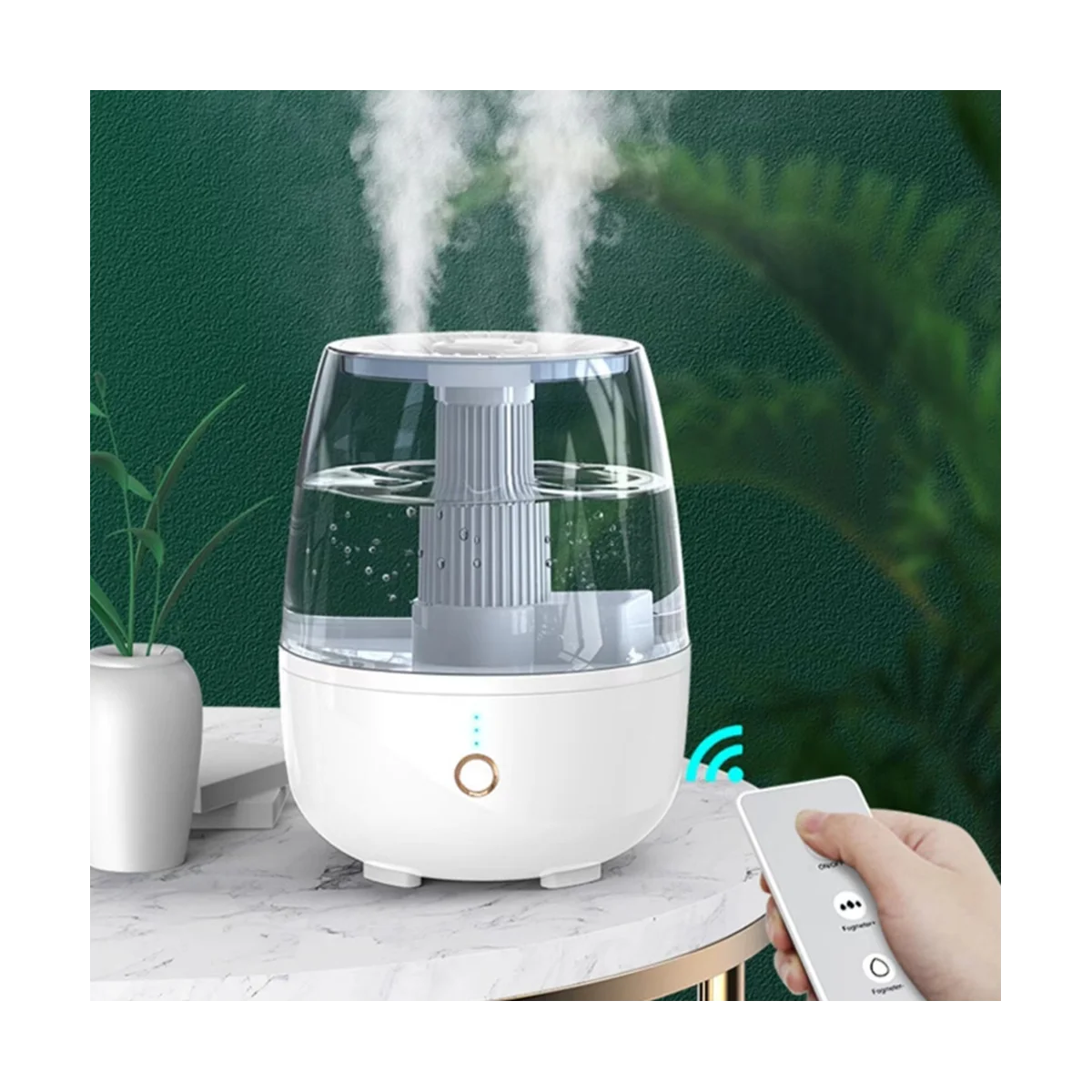 6.8L Double Spray -Capacity Humidifier 280ML Home Mini Desktop Air Humidifier for Bedroom Home Office EU Plug