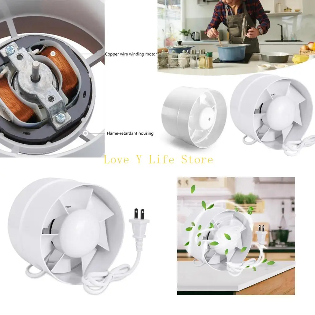 

L74C Quiet Energy Saving Exhaust Fan easy installs Ventilation for Homes & Office Use