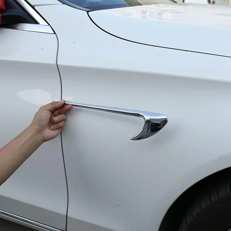 Side Fender Trim carro para Mercedes Benz, E Classe W213 Classe C W205, Refit E63S, AMG Acessórios, preto, 2pcs