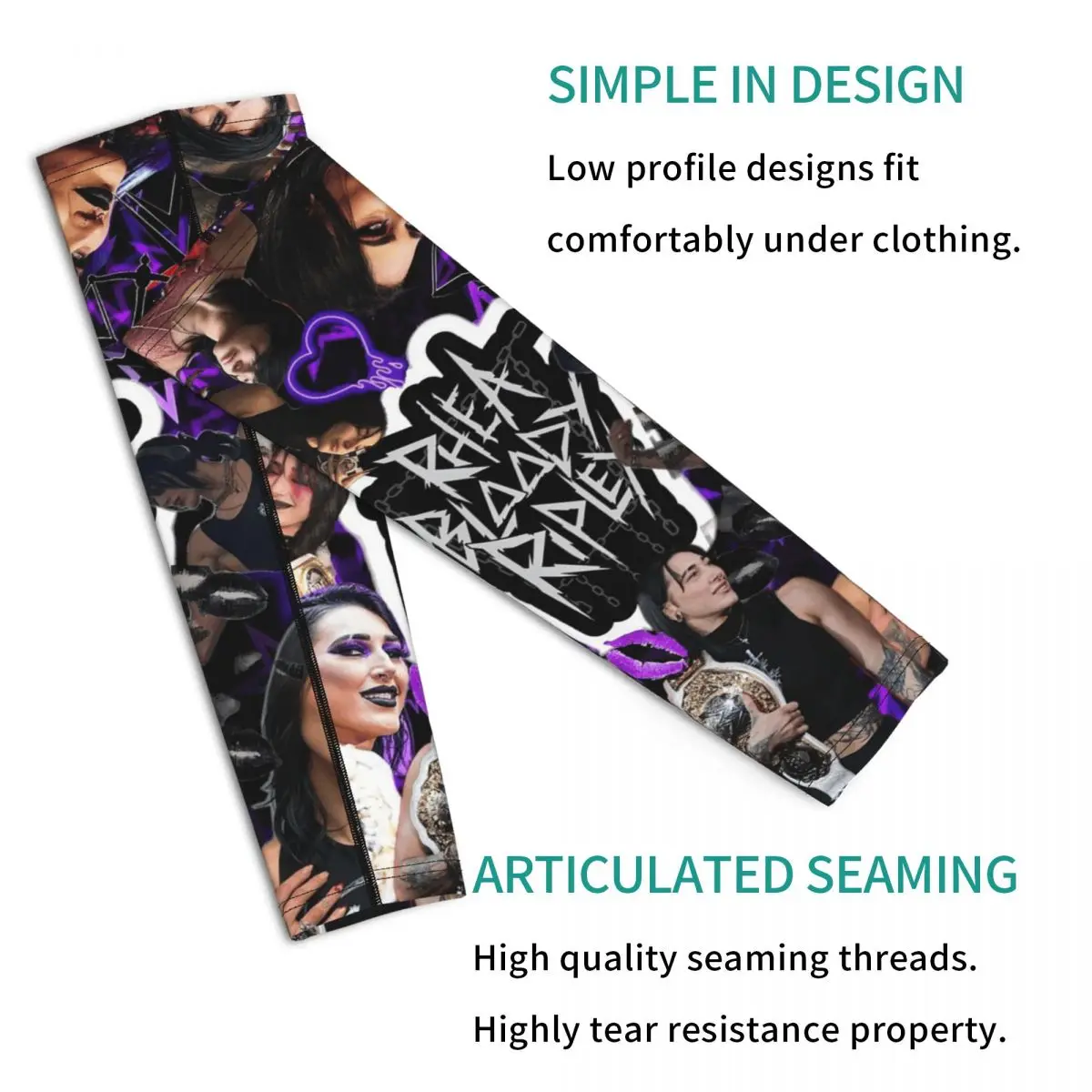 WWE Rhea Ripley Outdoor Arm Sleeves Sun UV Protection Cover Summer Cycling Tattoo Sleeves