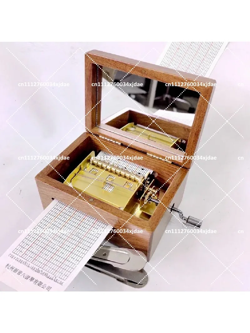 Upgrade Japanese Brass Movement 30 Tone Hand Crank Paper Tape DIY Music Box Birthday Gift