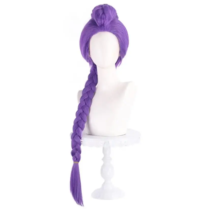 วิกผมคอสเพลย์เด็ก รูมิ วิกผมตัวละคร KPop Demon Hunters วิกผมเด็กผู้หญิงสีม่วง ถักเปียยาว วิกผมผู้ใหญ่และเด็ก อุปกรณ์เสริมชุดคอสเพลย์อนิเมะและภาพยนตร์