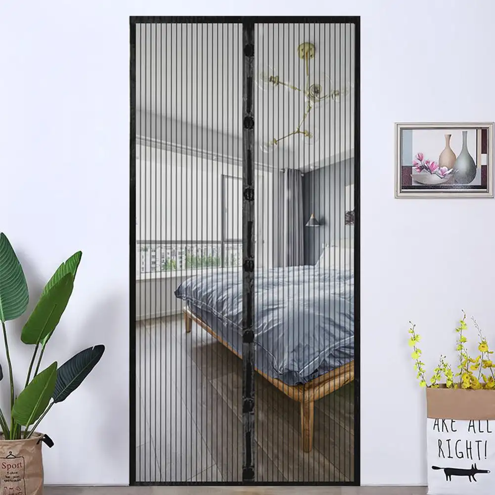 New No Punching Magnetic Screen Door Curtain Anti Mosquito Insect Fly Bug Automatic Closing Household Ventilation Door Curtain