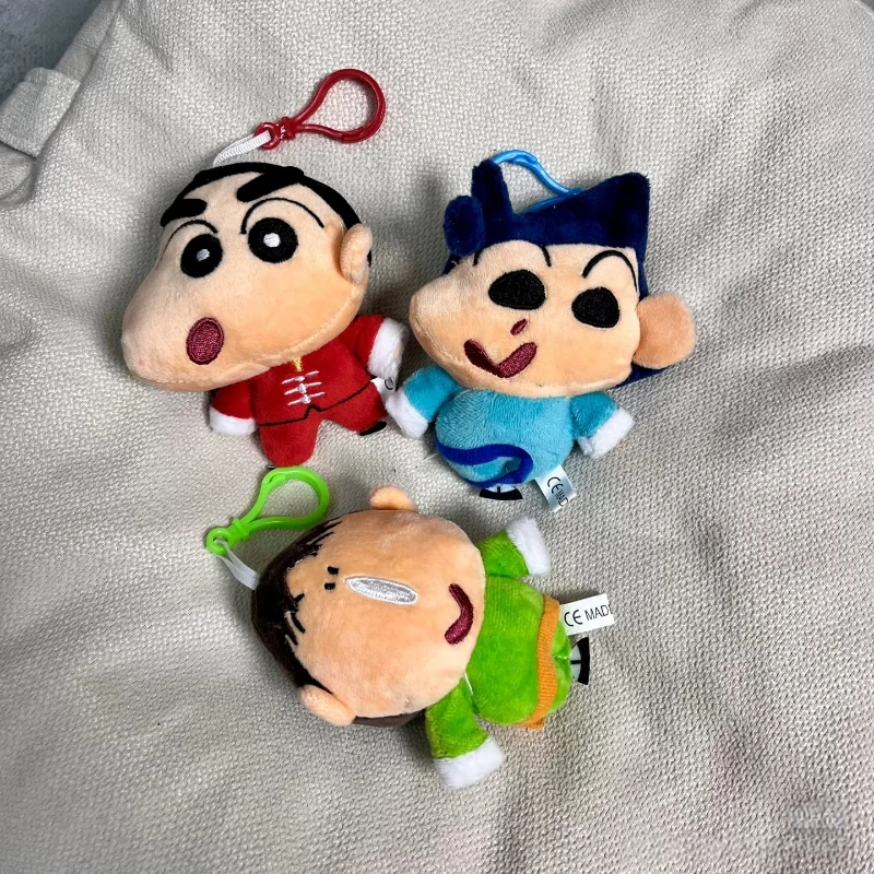 Porte-clés mignon Kung Fu Crayon Shin-Chan, pendentif créatif, doux au toucher, jouet en peluche, décoration de sac d'école, cadeau de Festival pour étudiant