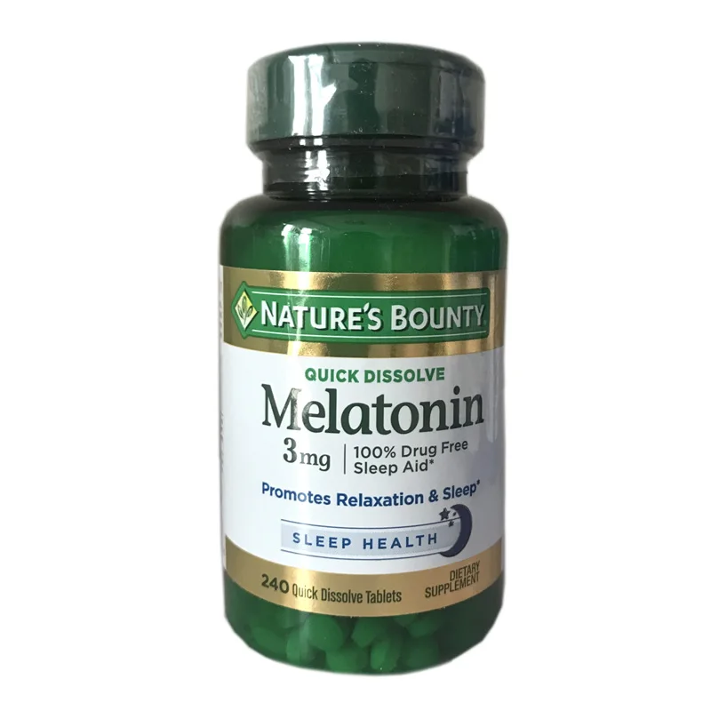 Melatonin 3mg 240 tablets promotes relaxation & sleep Free shipping