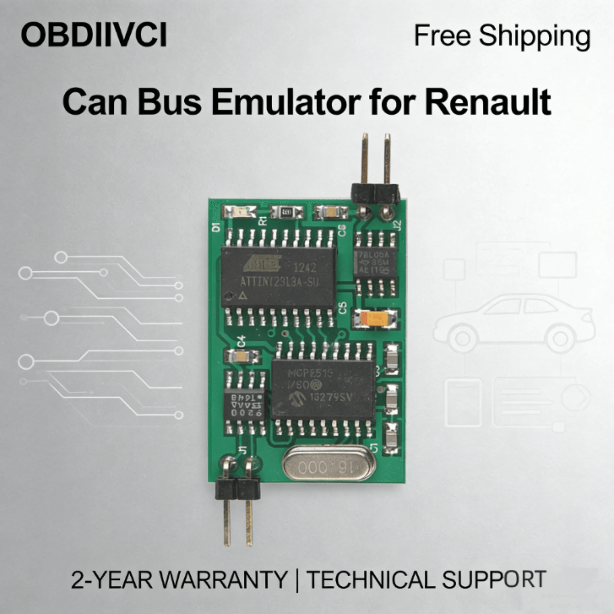 

Профессиональный Эмулятор иммобилайзера Renault Can Bus для сброса декодера, ремонт кластера для эмулятора иммобилайзера R-e-nrenault