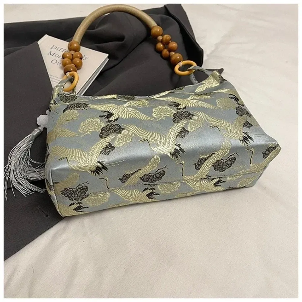 Hasp Sewing Thread Craft​ Embroidered Shoulder Bag​ ​Ethnic Pattern Embroidery​ ​Tassel Decoration Bag​