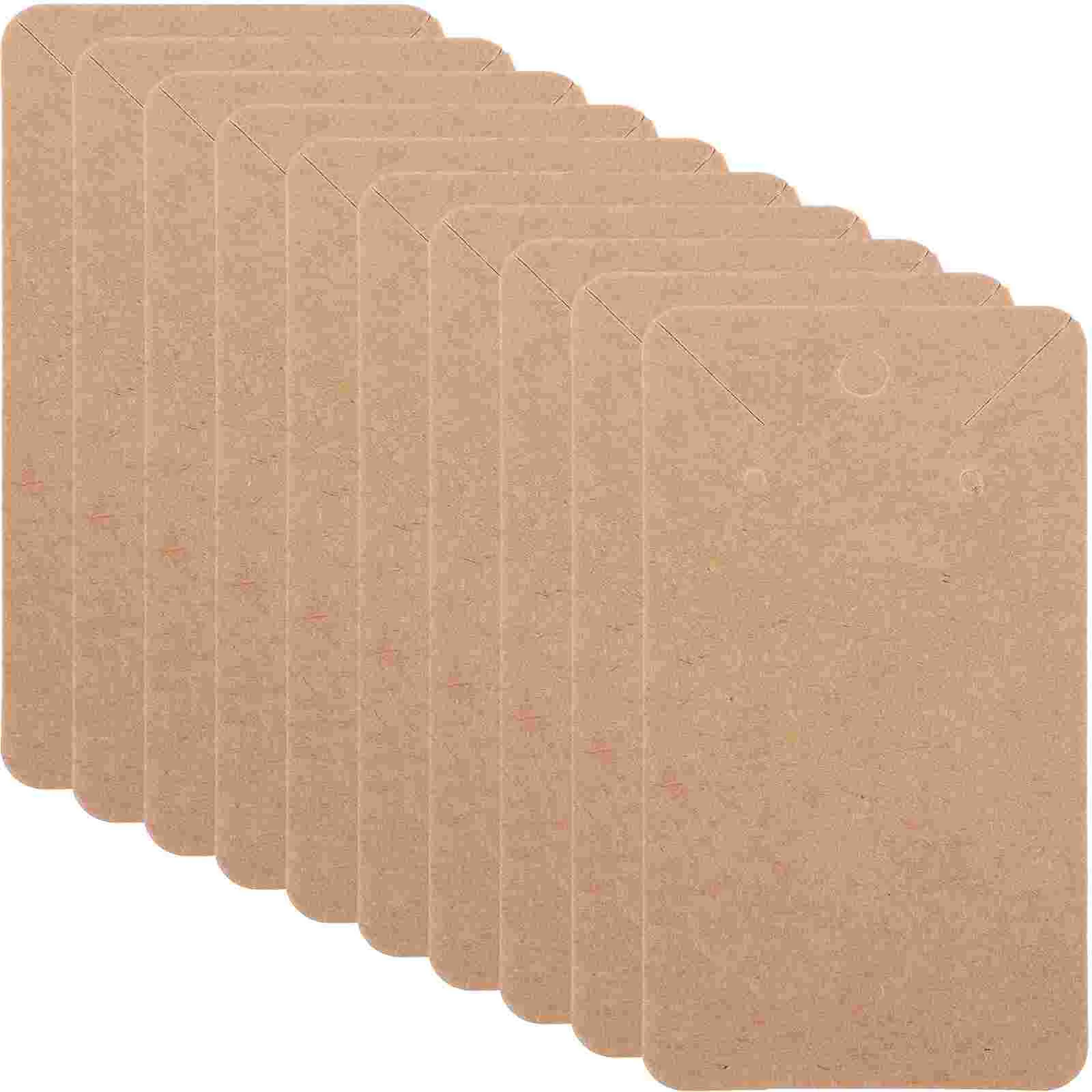 

100 PCS Paper Jewelry Cards Display Stands for Earrings Necklaces Bracelets Earring Holder Storage Gift Packaging Box