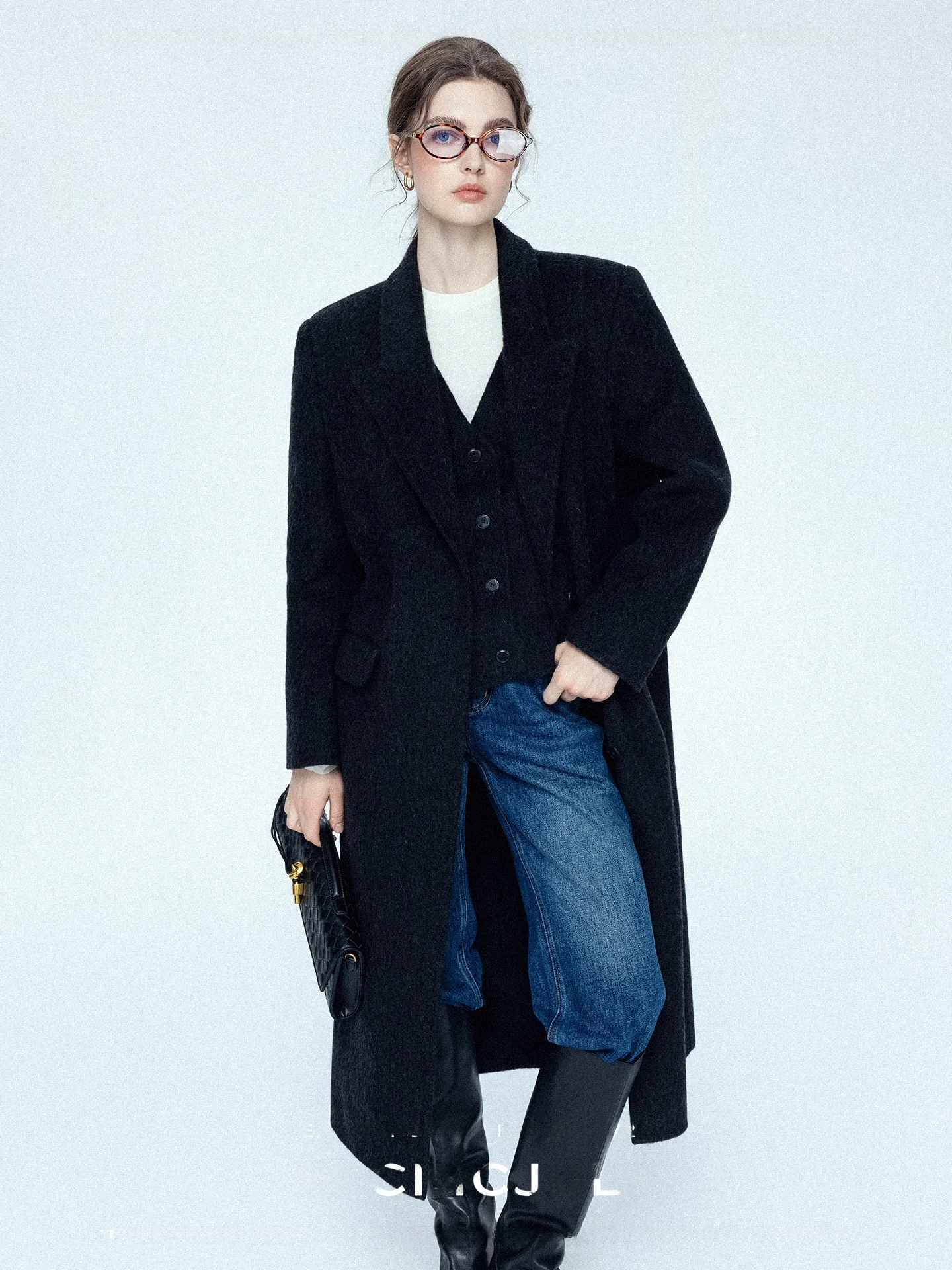 

Теплое двустороннее шерстяное верблюжье бархатное элитное пальто для поездок на работу, искусственное двухсекционное осенне-зимнее пальто, женское пальто