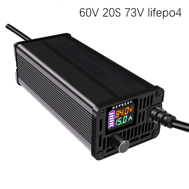 10A 15A 24V 48V 58,4V 72V 60V 84V Li-Ion Lifepo4 Lithium Batterie Ladegerät Curren Einstellen 13S 54,6V Schnelle Ladung 8S 16S 20S 24S teil
