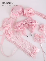 Sweet Bow Headband Lolita Daily Hair Accessories Kawaii Lolita Headband Cute Lolita Maid Anime Cosplay Headband