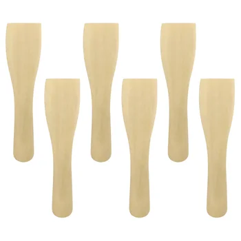 Spatule en bois antiarina, spatule de cuisine, pelle de cuisson, degré de chaleur, ustensiles de cuisine pour restaurant à domicile, 6 pièces