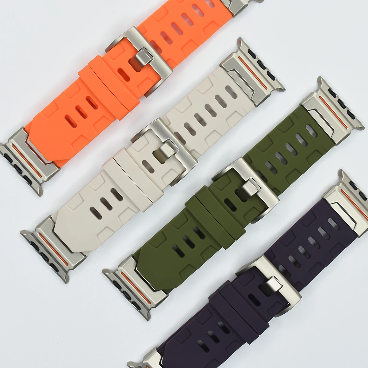 Силиконовый ремешок для Apple Watch Strap Ultra 2 49 мм 45 мм 44 мм 42 мм Soft Sports Correas для apple IWatch Series 9 8 7 6 5 4 Браслет