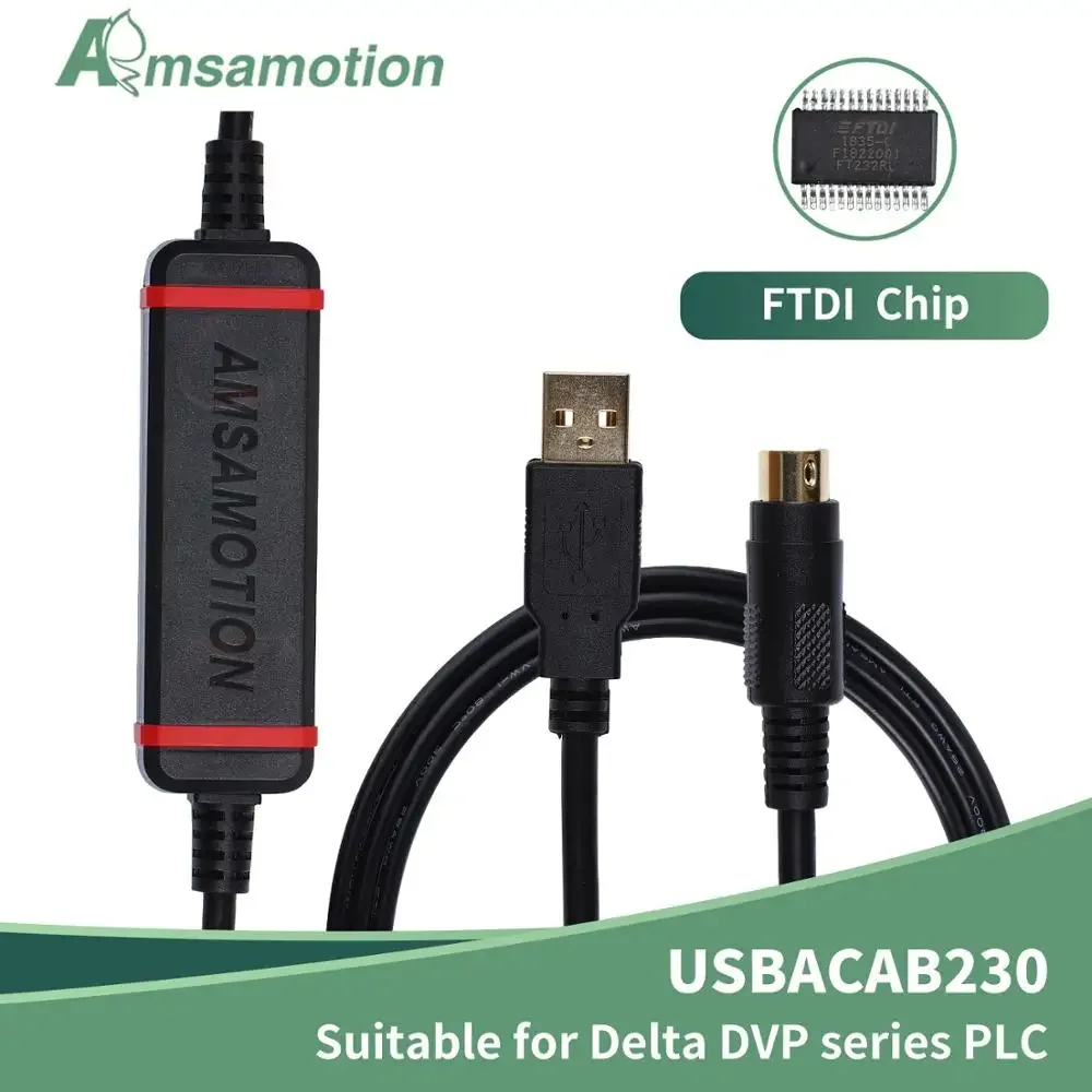 

USBACAB230 FTDI Chip High Speed USB-DVP Programming Data Download Cable DVP ES EE SS Suitable for Delta PLC Free Drive