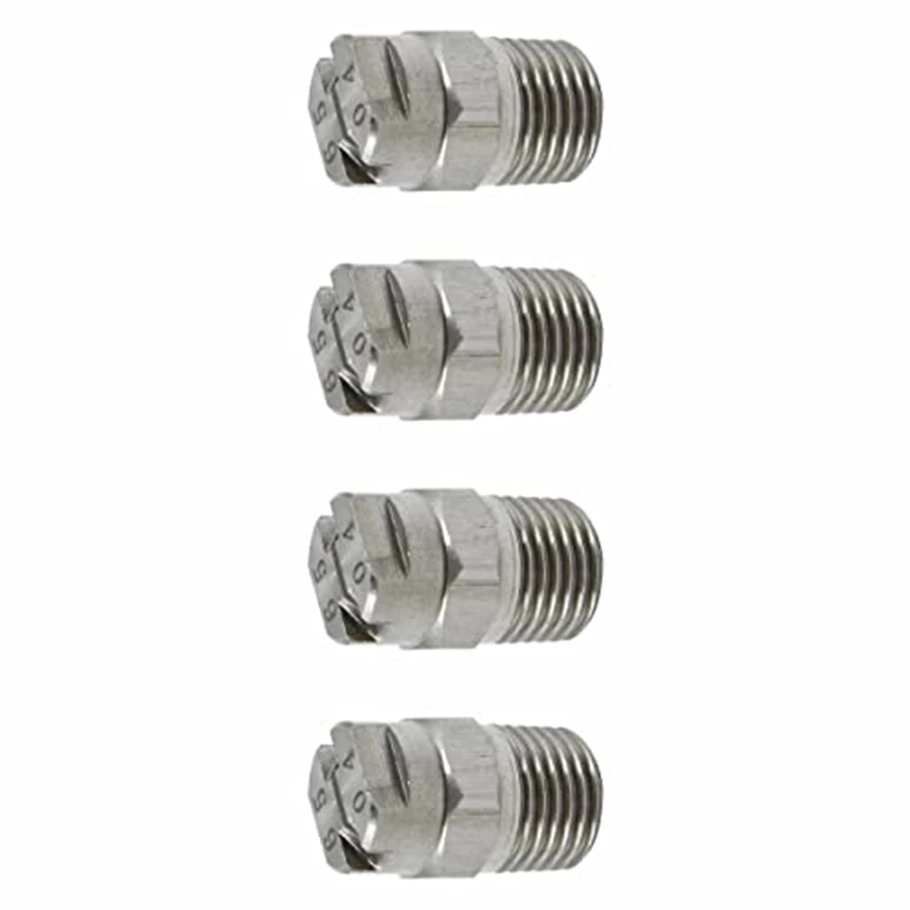 304 Stainless Steel Fan Nozzle for Pressure Washer 65 Degree Spray Pattern 14mm External Thread Size 1.3mm Orifice Diameter