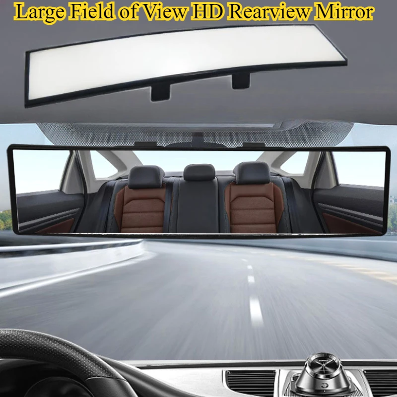 

Car Rearview Mirror Snap-on HD Large Field of View Rearview Curved Auxiliary Reversing Mirror Anti-glare Wide Angle Accessories